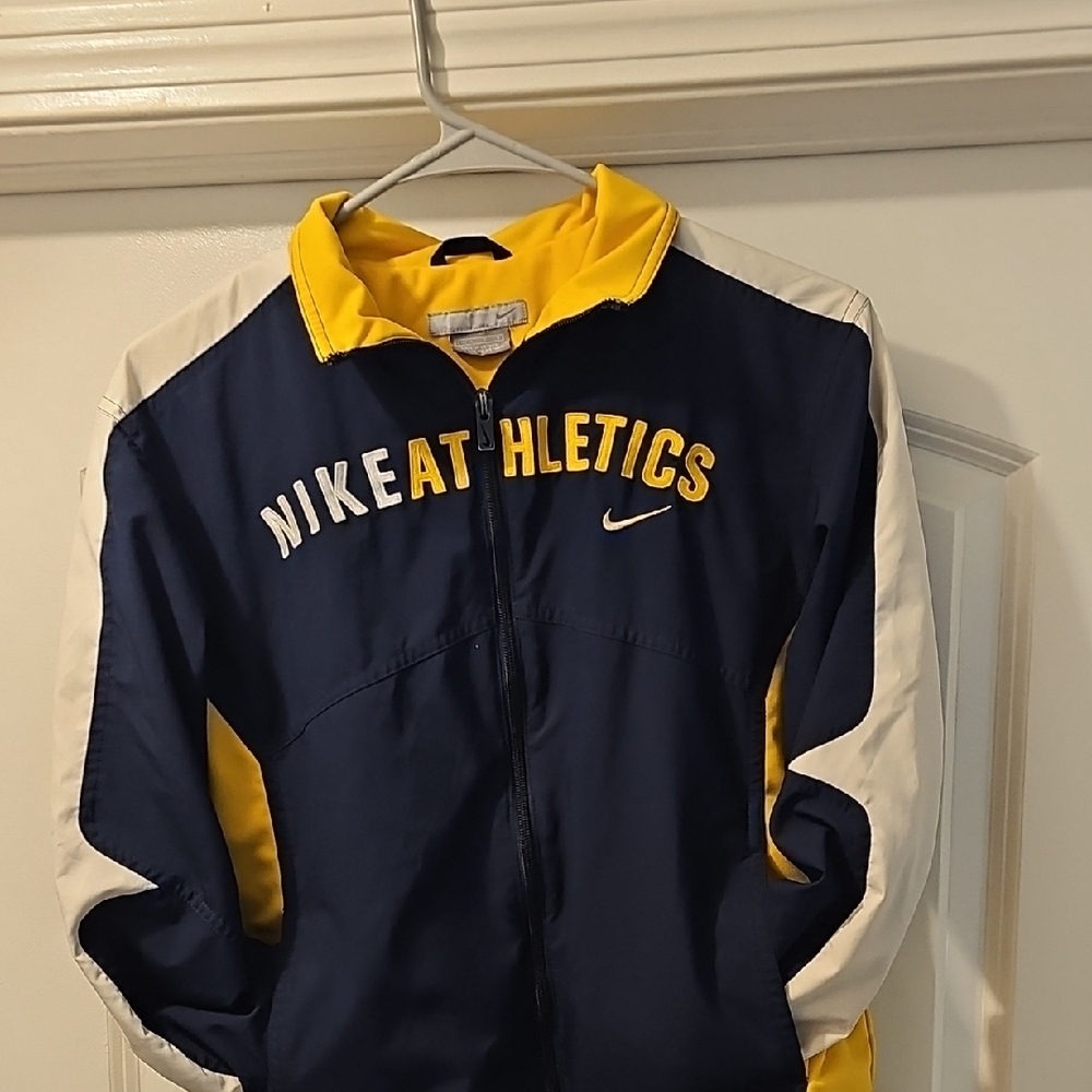 Nike Athletics Navy and Yellow Track Jacket
